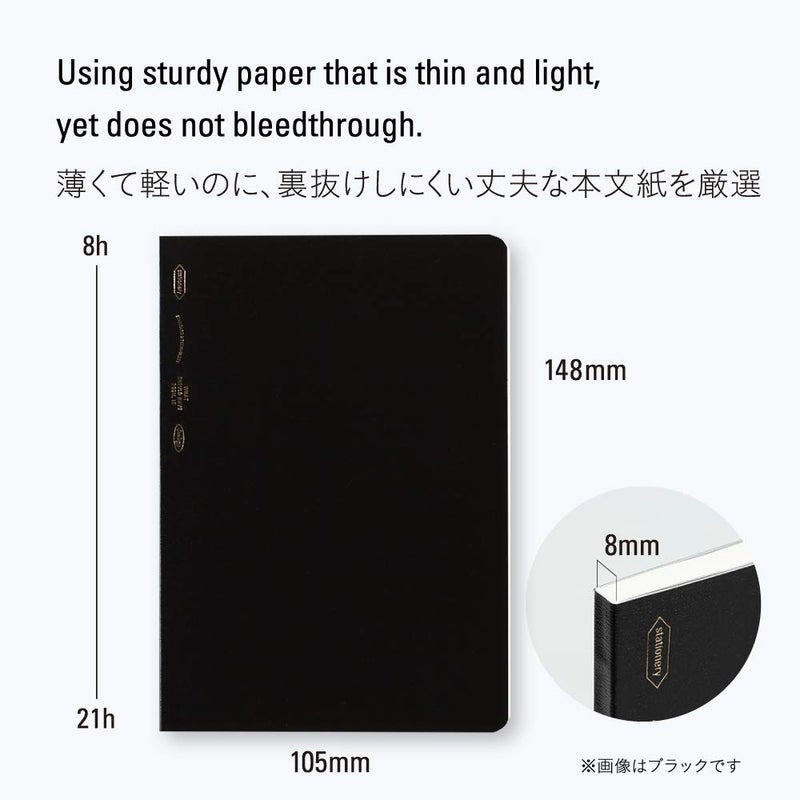 ãƒ‹ãƒˆãƒ ã‚º(Nitoms) Nitoms S4115 STALOGY Notebook, A6, Squared, 1/2 Ear, Black - Image 3